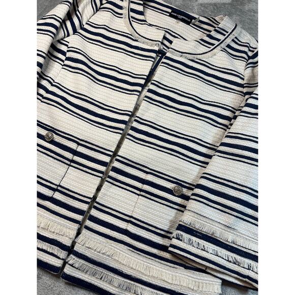 Karl Lagerfeld Tweed Jacket Womens Size 12 Business Casual‎ Career Office - Picture 1 of 6